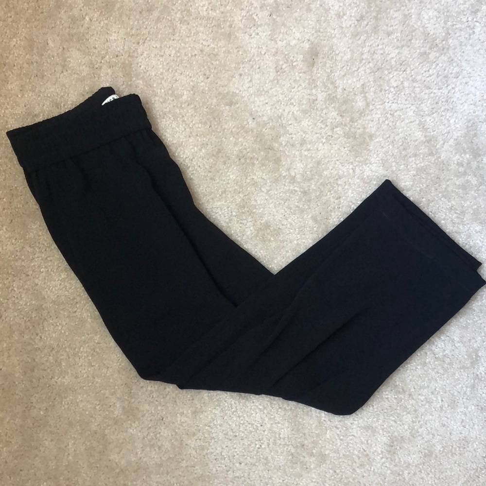 Alice and Olivia Black Flowy Culottes
